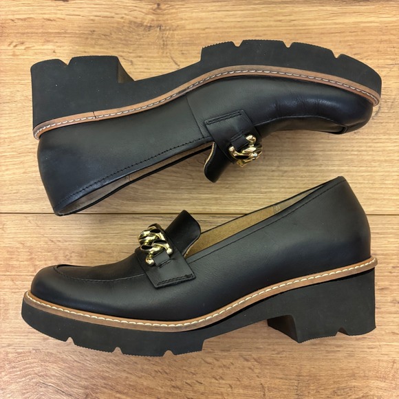 NATURALIZER Desi Lug Sole Loafer Black Women Size 8 Casual Workwear Everyday - Picture 9 of 12